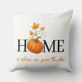 感謝祭かぼちゃの家が我々の与えこそ感謝していの場 クッション (正面)