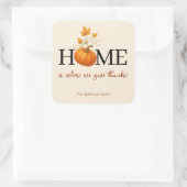 感謝祭かぼちゃの家が我々の与えこそ感謝していの場 スクエアシール (バッグ)