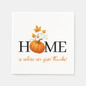 感謝祭かぼちゃの家が我々の与えこそ感謝していの場 スタンダードカクテルナプキン (正面)