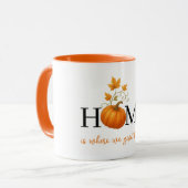 感謝祭かぼちゃの家が我々の与えこそ感謝していの場 マグカップ (正面左)