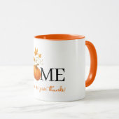 感謝祭かぼちゃの家が我々の与えこそ感謝していの場 マグカップ (正面右)