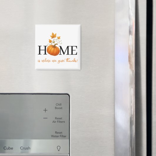 感謝祭かぼちゃの家が我々の与えこそ感謝していの場 マグネット (インサイチュ (冷蔵庫))