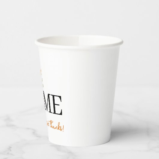 感謝祭かぼちゃの家が我々の与えこそ感謝していの場 紙コップ (左)