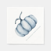 感謝祭かぼちゃの水色ブルー スタンダードカクテルナプキン (正面)