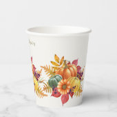 感謝祭かぼちゃの紙カップ 紙コップ (裏面)