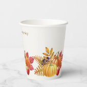 感謝祭かぼちゃの紙カップ 紙コップ (裏面)