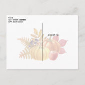 感謝祭かぼちゃはがき ポストカード (裏面)