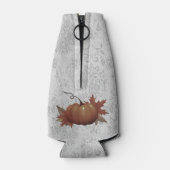 感謝祭かぼちゃダマスク |グレー ボトルクーラー (裏面)