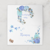 感謝祭かぼちゃティール(緑がかった色)ブルーターコイズ プレイスカード (外部開封)