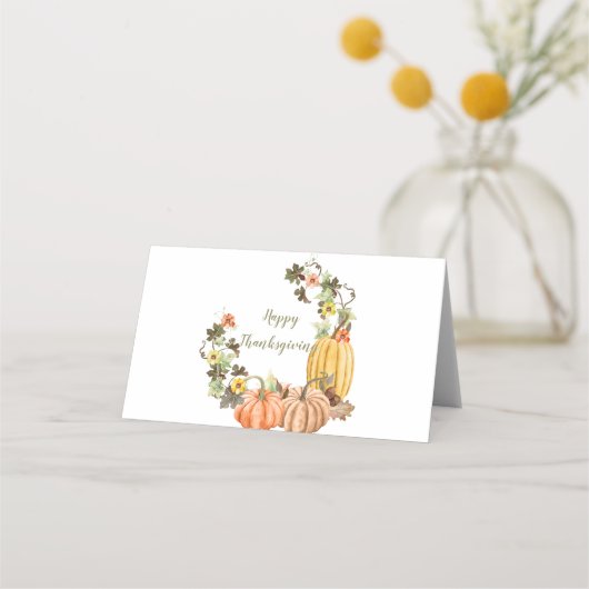 感謝祭かぼちゃバターナットセージアコーン プレイスカード (裏面)