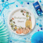 感謝祭かぼちゃバターナットセージオレンジ ペーパープレート (パーティー)