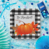 感謝祭かぼちゃバッファロープレイド紙プレート ペーパープレート (パーティー)