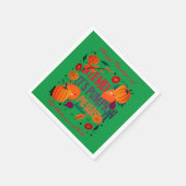 感謝祭かぼちゃパイシーズンイラストレーション スタンダードカクテルナプキン (角)