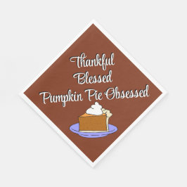 感謝祭かぼちゃパイデザート スタンダードランチョンナプキン