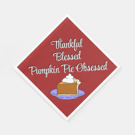 感謝祭かぼちゃパイデザート スタンダードランチョンナプキン