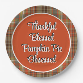 感謝祭かぼちゃパイデザート ペーパープレート