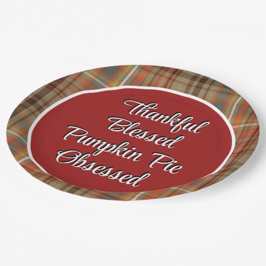 感謝祭かぼちゃパイデザート ペーパープレート (アングル)