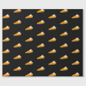 感謝祭かぼちゃパイパターンラッピング紙 ラッピングペーパー (フラット)