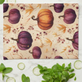 感謝祭かぼちゃパッチかぼちゃの秋の収穫 キッチンタオル (折り畳み)