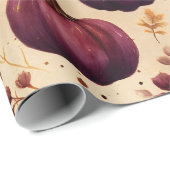 感謝祭かぼちゃパッチかぼちゃの秋の収穫 ラッピングペーパー (ロールコーナー)