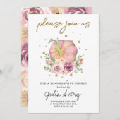 感謝祭かぼちゃピンクフローラ 招待状 (正面/裏面)