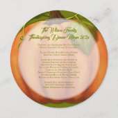 感謝祭かぼちゃファミリーディナーラウンドメニュー 招待状 (正面)