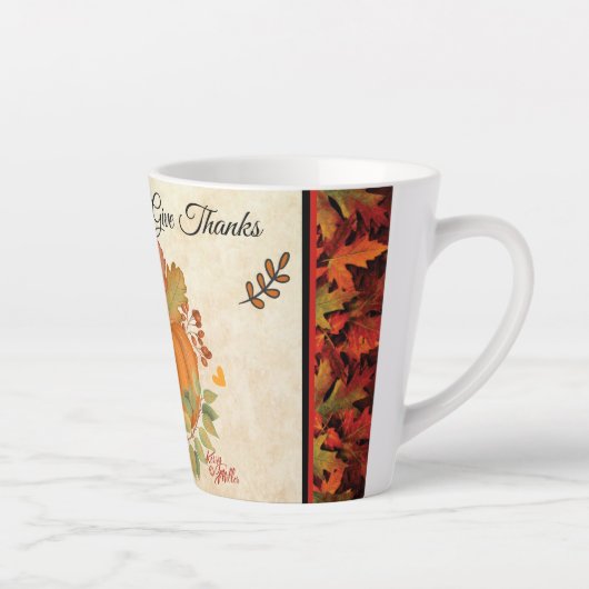 感謝祭かぼちゃラテマグ カフェラテマグ (右)