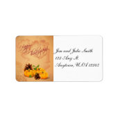 感謝祭かぼちゃ住所 シール (正面)