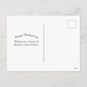 感謝祭かぼちゃ素朴ンベンチイラストレーション シーズンポストカード (裏面)