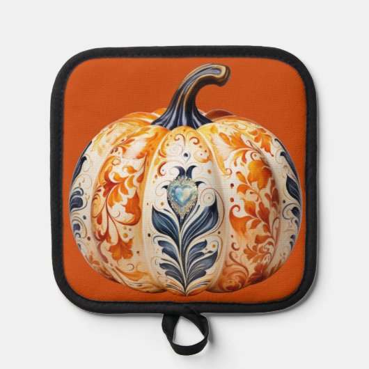 感謝祭かぼちゃ2 鍋敷き (正面)