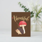 感謝祭かわいいかわいいハリネズミ秋感謝 カード (スタンド正面)