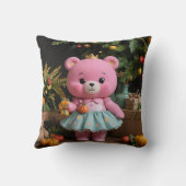 感謝祭かわいいテディベア枕 クッション (裏面)