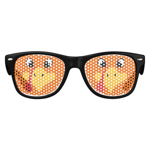 感謝祭かわいいトルコ顔 キッズサングラス (正面)