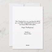 感謝祭かわいい七面鳥かぼちゃの月 シーズンカード (裏面)