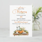 感謝祭かわいらしのテーブル設定の収集 招待状 (スタンド正面)