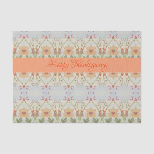 感謝祭かわいらし花ティッシュペーパー 薄葉紙 (正面)