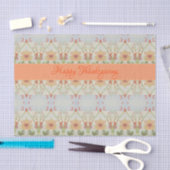 感謝祭かわいらし花ティッシュペーパー 薄葉紙 (クラフト)