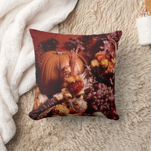 感謝祭か秋季の装飾用クッション クッション (ブランケット)