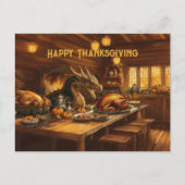 感謝祭がドラゴンに合う シーズンポストカード (正面)