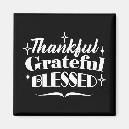 感謝祭きらめく引用文ホリデーデザイン マグネット