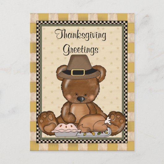 感謝祭くまの休日の漫画の郵便はがき シーズンポストカード (正面)
