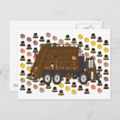 感謝祭ごみトラック11月 シーズンポストカード (正面/裏面)