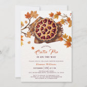 感謝祭さくらんぼかわいこちゃんパイ秋ベビーシャワー 招待状 (正面)