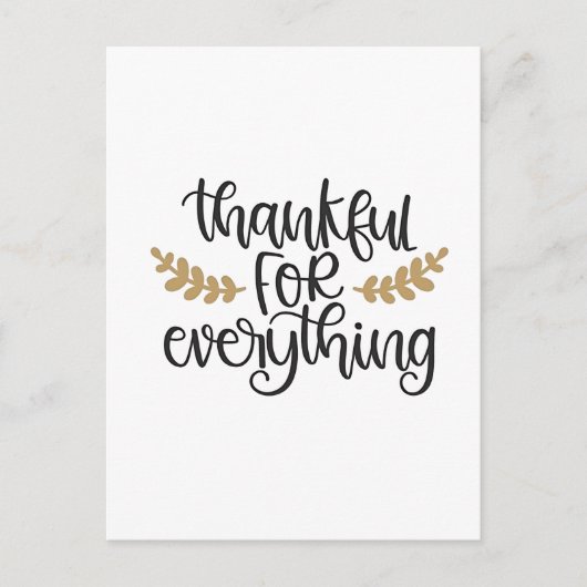 感謝祭すべてに感謝おもしろい シーズンポストカード (正面)