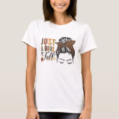 感謝祭ただの女の子が大好き秋乱雑パン Tシャツ (正面)