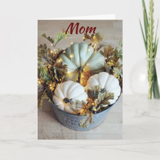 感謝祭でお母さんの愛に感謝する カード (正面)