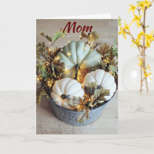 感謝祭でお母さんの愛に感謝する カード (黄色い花)