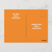 感謝祭でかわいい白い犬のパパ写真 ポストカード (裏面)