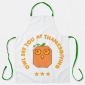 感謝祭でフクロウに会う エプロン (正面)