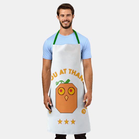 感謝祭でフクロウに会う エプロン (着用した状態)